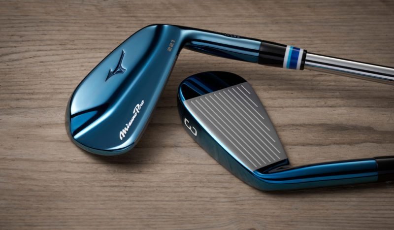 Limited edition Mizuno Pro 221 muscleback in a stunning blue IP finish Mizuno Golf Specialist Europe